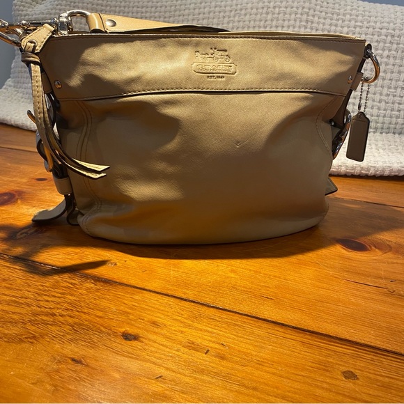 Coach Beige Zoe Hobo Purse - Picture 8 of 13